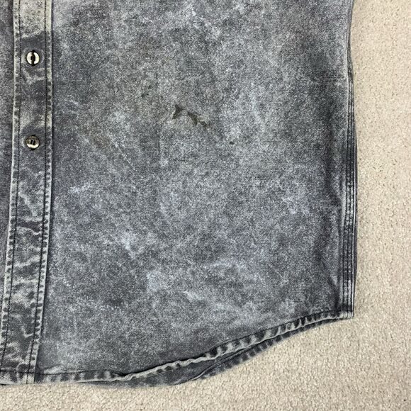 Vintage Carhartt Shirt Mens XL Gray Acid Wash Rugged Chore Button Up USA Made - Picture 8 of 16